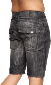 crosshatch Heren Winston MVE Denim Shorts (Zwart wassen)
