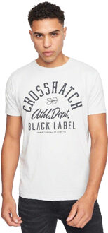 crosshatch Mannen Luckmoore Gedrukt T-shirt (Verpakking van 5) (Wit/Zwart/Marineblauw/Grijs/Rood) - maat XL