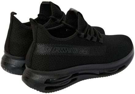 crosshatch Mannen Matfen Flyknit Sneakers (Zwart)