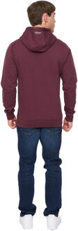 crosshatch Mannen Moules Hoodie (Wijn) Wijnrood - L