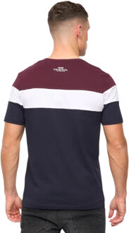 crosshatch Mannen Pattermay T-Shirt (Rum Rozijn) Paars