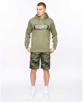 crosshatch Men's Crosshatch Camtort Hoodie in Green Groen - L
