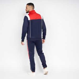 crosshatch Men's Crosshatch Chinooks Tracksuit in Blue red Blauw en rood
