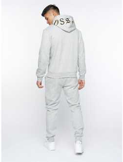 crosshatch Men's Crosshatch Doddington Hoodie in Grey Grijs