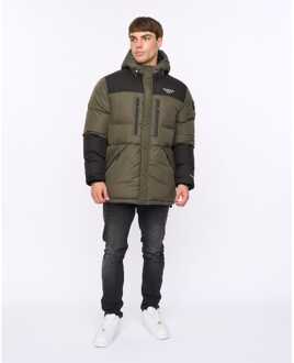 crosshatch Men's Crosshatch Squadage Panel Jacket in Green Groen - XL