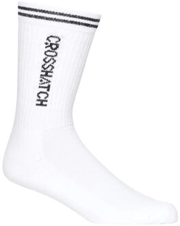crosshatch Peppy sportsokken voor heren (pak van 3) (Wit) - EU 39 - 45