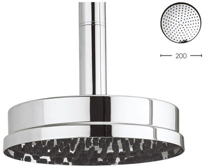 Crosswater 1920s regendouche 20cm easy clean zonder douchearm chroom WF08C_EC