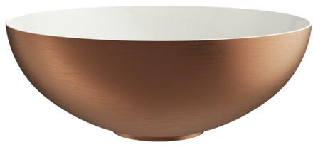 Crosswater Circus Waskom - 40x40x15cm - rond - binnenkant Mat cru - buitenkant Geborsteld brons CT4084UCBZ Brons geborsteld