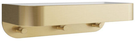 Crosswater Douchemand Wandgemonteerd Witte Inzet Geborsteld Messing SB035WF Messing geborsteld gecoat (goud)