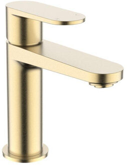 Crosswater Drift Wastafelkraan - mengkraan - klikwaste - geborsteld messing DR110DNF Messing geborsteld gecoat (goud)