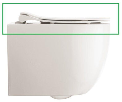 Crosswater Glide II Toiletbril - 46cm - softclose - quickrelease - wit GL6106W Wit glans