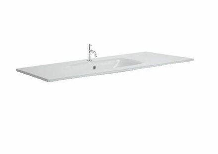 Crosswater Glide II Wastafel inbouw - 100x45cm - 0 kraangaten - glas - Ice white GL1010SIW Ice Wit glans