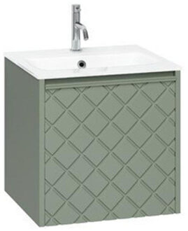 Crosswater Glide II Wastafel inbouw - zonder kraangat - 50x45x1cm - glas - wit GL0510SIW_V2 Wit glans