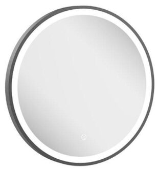 Crosswater Infinity Spiegel - met verlichting - rond - 50cm - geborsteld slate (gunmetal) IF_MIRROR50T Slate geborsteld (antraciet)