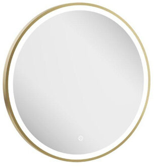 Crosswater Infinity Spiegel - met verlichting - rond - 60cm - geborsteld messing (goud) IF_MIRROR60F Messing geborsteld (goud)