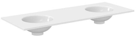 Crosswater Infinity Wastafel inbouw - 100cm - 2 wasbakken - polar white IF1000SPW Polar White (Wit)