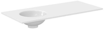 Crosswater Infinity Wastafel inbouw - 100cm - wasbak links - polar white IF1000SPW_LH Polar White (Wit)
