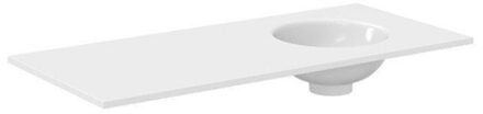 Crosswater Infinity Wastafel inbouw - 100cm - wasbak rechts - polar white IF1000SPW_RH Polar White (Wit)
