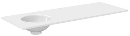 Crosswater Infinity Wastafel inbouw - 120cm - wasbak links - polar white IF1200SPW_LH Polar White (Wit)