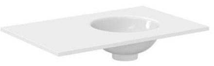Crosswater Infinity Wastafel inbouw - 70cm - wasbak rechts - polar white IF700SPW_RH Polar White (Wit)