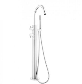 Crosswater Kai Lever staande badkraan 97.7cm met handdouche chroom