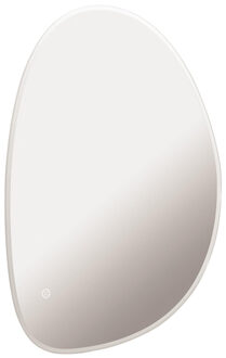 Crosswater Mada spiegel met verlichting - 50x70cm - horizontaal/verticaal - LED - 2700K tot 6400K - dimbaar - kiezelvorm MA5070 Helder (Zilver)