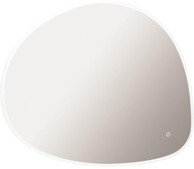 Crosswater Mada spiegel met verlichting - 60x80cm - horizontaal/verticaal - LED - 2700K tot 6400K - dimbaar - kiezelvorm MA6080 Helder (Zilver)