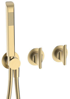 Crosswater Module Foile douchekraan - met handdoucheset - geborsteld messing FOMOD1701TRIMF Messing geborsteld (goud)