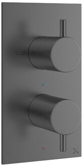 Crosswater MPRO 2 Badkraan - inbouw - verticaal - 2 functies - inbouwdeel - Gunmetal SW928256 / SW385437 Slate gecoat (antraciet)