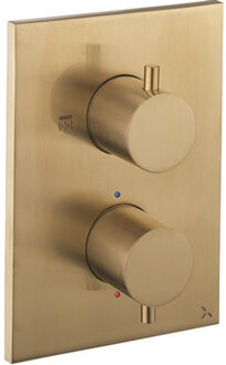 Crosswater MPRO Crossbox Douchekraan - inbouw - thermostatisch - 1 functie - incl. inbouwdeel - messing geborsteld SW377991/SW408404 Messing geborsteld (goud)