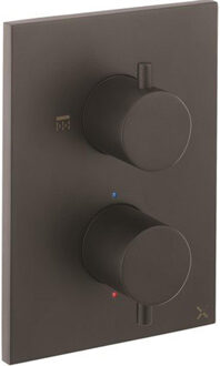 Crosswater MPRO Crossbox Douchekraan - inbouw - thermostatisch - 1 functie - incl. inbouwdeel - zwart mat SW408403/SW408404