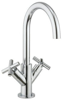 Crosswater MPRO Crosshead Wastafelkraan met ronde uitloop en kruisgreep Cchroom PRC110DNC