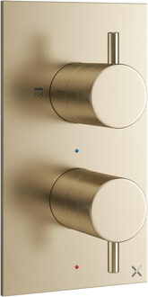 Crosswater MPRO douchekraan - inbouw - verticaal - geborsteld messing sw385371/sw385437 Messing geborsteld (goud)