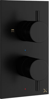 Crosswater MPRO douchekraan - inbouw - verticaal - mat zwart sw385372/sw385437 Zwart mat