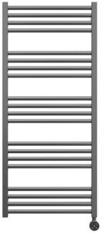 Crosswater MPRO Elektrische handdoekradiator - 115x50cm - 400 Watt - geborsteld slate (gunmetal) MP48X1140TELEC Slate geborsteld (antraciet)