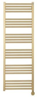 Crosswater MPRO Elektrische handdoekradiator - 140x50cm - 600 Watt - geborsteld messing (goud) MP48X13800FELEC Messing geborsteld (goud)