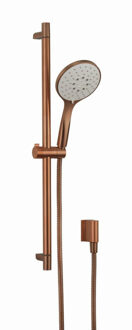 Crosswater MPRO Glijstangset - 70cm - handdouche rond 3 standen - geborsteld brons MPROKITBZP Brons geborsteld