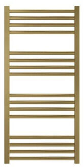 Crosswater MPRO handdoekradiator - 90x43cm - 342watt - geborsteld messing (goud) MP48X93F Messing geborsteld (goud)
