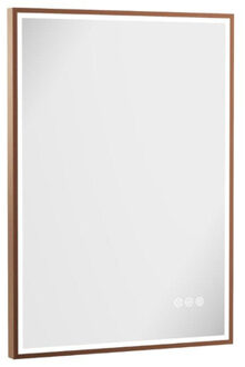 Crosswater MPRO spiegel met verlichting - 70x50cm - LED - verticaal/horizontaal - geborsteld brons MP5070BZ Brons geborsteld