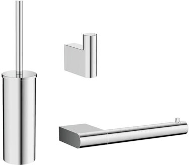Crosswater MPRO toiletset - toiletborstelhouder - handdoekhaak - wcrolhouder - chroom SW916785 / SW916787 / SW916788
