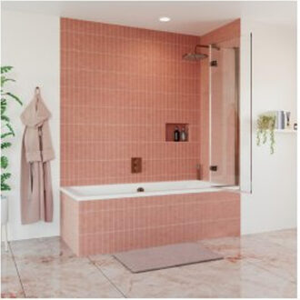 Crosswater Optix 10 Badwand - 90x150cm - links - geborsteld brons OXBDBZC0900L Brons geborsteld gecoat