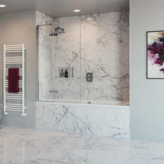 Crosswater Optix 10 Badwand - 90x150cm - links - gepolijst RVS OXBDSC0900L RVS gepolijst