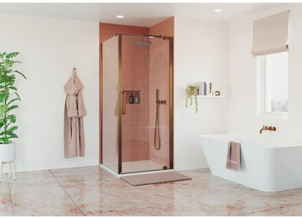 Crosswater Optix Draaideur - 90cm - geborsteld brons OXWPBZC0900 Brons geborsteld gecoat