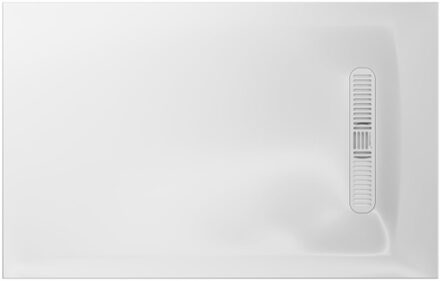 Crosswater Vito Douchebak - 110x90x2.5cm - rechthoek - wit VTR900X1100W Wit glans