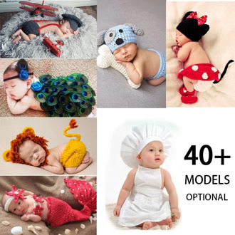 Crothet Newborn Photography Props Knitted Photography Accessories Baby Boys Girls Costume Newborn Photographie 42 Model Optional