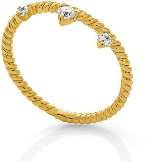 'Crown' Damesring van 925 Sterling Zilver - Goud ZR-7529/G - O 1/2