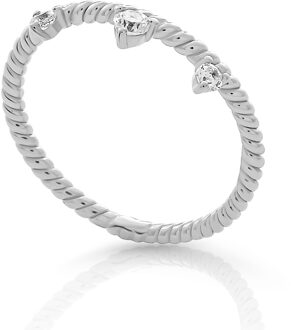 'Crown' Damesring van 925 Sterling Zilver - Zilver ZR-7529 - maat