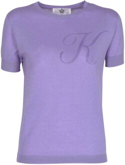 Crown Of Edinburgh Kasjmier Korte Mouw Art 003 Lilac Letter K