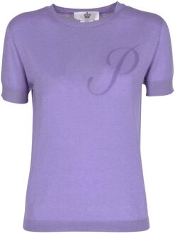 Crown Of Edinburgh Kasjmier Korte Mouw Art 003 Lilac Letter P