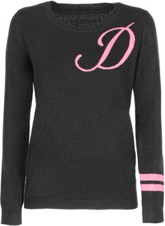 Crown Of Edinburgh Kasjmier Trui Met Ronde Hals Stockbridge Black D - maat Zwart